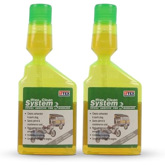 Iftex نظام نظيف 2/3 مادة إضافية للبنزين لدراجات 2 و3 عجلات (عبوة من 2)(100 مل) - Image 1